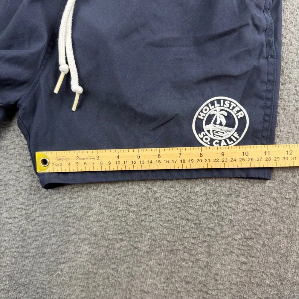 Hollister‎ Swim Trunks Men's M Navy Blue So Cal Logo Mesh Lined Board Shorts